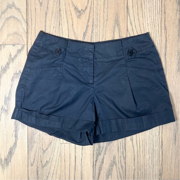 Thoery Women’s Black Cuffed Pleated Shorty Shorts Size 00 - Picture 5 of 12